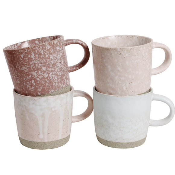 Robert Gordon Strata Pink Mugs - Set of 4