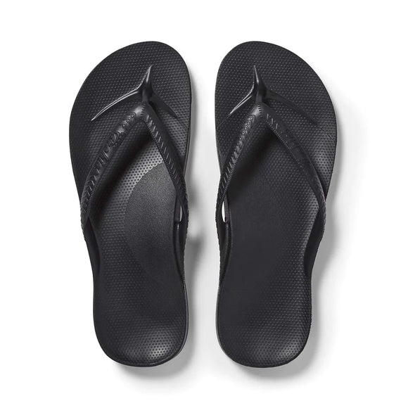 Archies Arch Support Thongs - Kids - Black