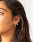 Finerrings Domed Huggie Earrings - Gold