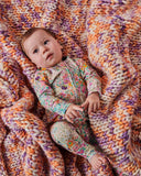 Kip & Co Little Bit Ditsy Organic LS Zip Romper