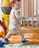Kip & Co Little Bit Ditsy Organic LS Zip Romper