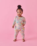 Kip & Co Little Bit Ditsy Organic Crotch Pant - Size 0 - 3 mths