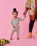Kip & Co Little Bit Ditsy Organic Crotch Pant - Size 0 - 3 mths