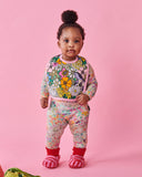 Kip & Co Little Bit Ditsy Organic Crotch Pant - Size 0 - 3 mths