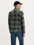 Levis Relaxed Fit Western Gough Plaid Bluish Shirt