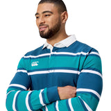 Canterbury Mens Engineered Stripe Rugby Majolica Blue - XL & 3XL