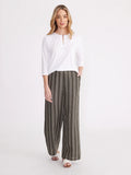 Yarra Trail Stripe Pant - Pine Green