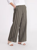 Yarra Trail Stripe Pant - Pine Green