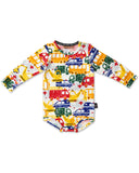 Kip & Co Big Wheels Organic Long Sleeve Romper