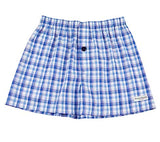 Bowral Boxer Shorts - Bendigo Blue, White & Pink Plaid