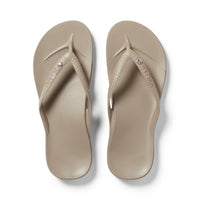 Crystal Archies Arch Support Thongs - Taupe