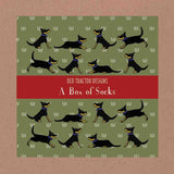 Red Tractor Designs Black / Tan Kelpie Boxed Socks - Sizes M & L