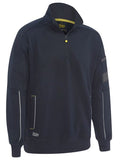 Bisley 1/4 Zip Work Fleece Pullover - Navy