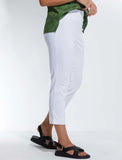 MARCO POLO CROPPED BENGALINE PANT WHITE