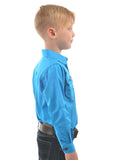 Hard Slog Kids Light Cotton Drill Shirt - Bright Blue