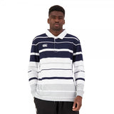 Canterbury Mens Yarn Dye Stripe Rugby White - Sizes XS & L