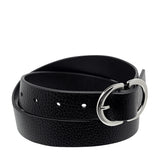 Status Anxiety Leather Womens In Reverse Belt - Black/Silver