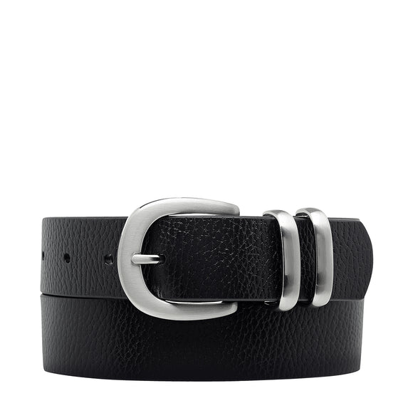 Status Anxiety Leather Womens Let it Be Belt- BLACK