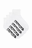 Bonds Cushioned 1/4 Crew Kids Socks 4pk - White
