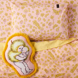 Kip & Co Wattle Dance Pink Cotton Flat Sheet - Single