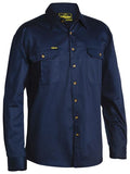 Bisley Original Cotton Drill Work Shirt L/S - Navy - Size Small