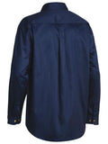 Bisley Original Cotton Drill Work Shirt L/S - Navy - Size Small