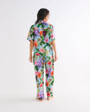 Kip & Co Spring In The Air Adult Organic Cotton Short Sleeve Shirt & Pant Pyjama Set