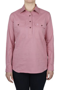 Thomas Cook Womens Stretch LS Drill Shirt - Pink