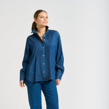 Shirty Penny Shirt Pintuck -Denim