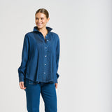 Shirty Penny Shirt Pintuck -Denim