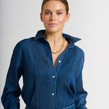 Shirty Penny Shirt Pintuck -Denim