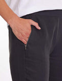 Marco Polo 3/4 Linen Pants Charcoal