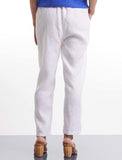 Marco Polo 3/4 Linen Pant White - Sizes 8 & 20