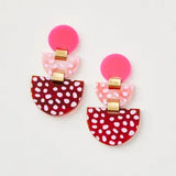 Martha Jean Boat earrings Pink