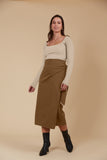 Isle of Mine Freya Wrap Skirt -Toffee - Size S & L