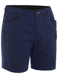 STRETCH COTTON ELASTIC WAIST CARGO SHORT NAVY - SIZE 30"