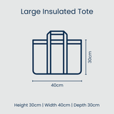 Project Ten Large Insulated Tote – Blue Stripe