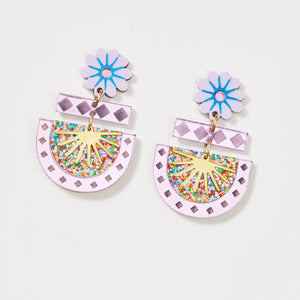 Martha Jean Betty Earrings - Lilac