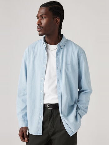 LEVIS AUTHENTIC BUTTON DOWN ANDRE LIGHT WASH SHIRT