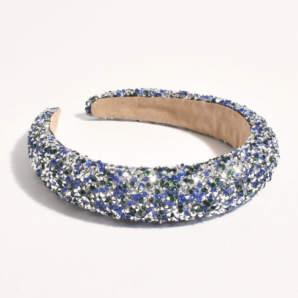 Adorne Dressy Diamante Event Headband - Blue