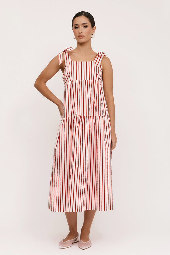 Adorne Noah Poplin Stripe Dress