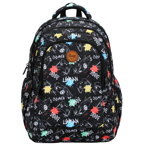 Alimasy Large School Backpack - Black Urban