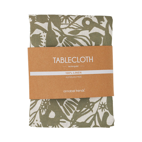 Annabel Trends Linen Tablecloth Medium 240cm - Abstract Gum