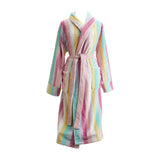 Bath Robe - cosy luxe pastel stripe