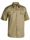 Bisley Original Cotton Drill Work Shirt S/S - Khaki - SIze XL