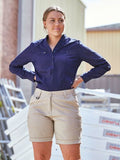 Bisley Womens Stretch Cotton Shorts Stone - Size 10 & Size 16