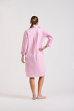 Shirty The Popover Shirt Dress - Pink Stripe/Floral - Size S