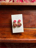 Lumu Moon Cosy Red Floral - Short Dangle Earring