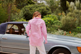 Shirty The Elodie Girlfriend Shirt - Pink Wide Stripe - Sizes S, L & 2XL