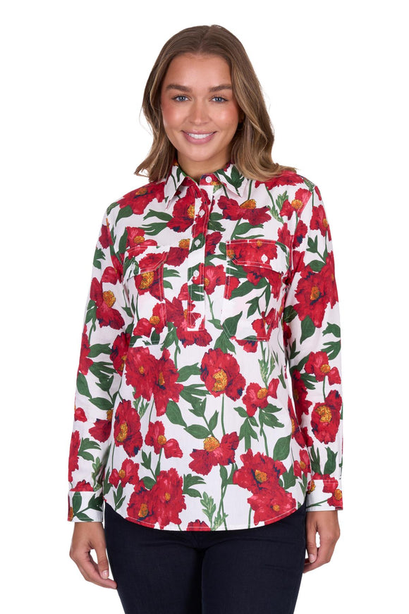 Hard Slog Womens Zoe H/Plkt LS Shirt